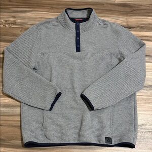 Gerry 1/4 Snap Jacket Men's XXL Grey Ribbed Pullover Sweatshirt Camp Hike